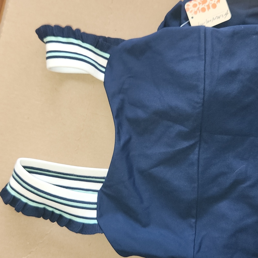 New Free People Time Out Onesie M Navy Blue Cutout Athletic Jumpsuit FP Movement - Picture 14 of 14